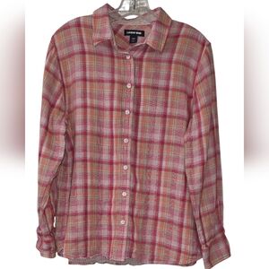 Lands' End Women's Long Sleeve Plaid Shirt Size 16P